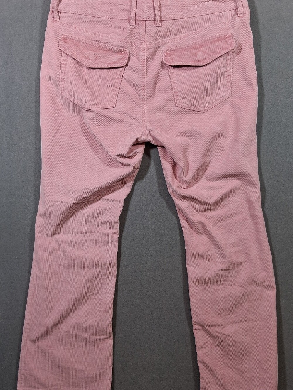 Gap Pink Corduroys Women's 14 Flare Snap Pockets Fall Winter Y2K - Picture 6 of 6